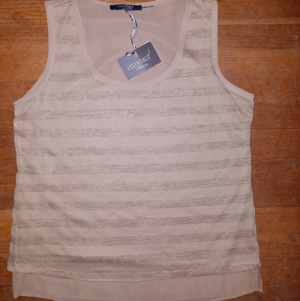 Essentials by Milano Tan Tank with lining